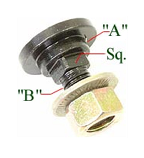 Disc Mower Blade Nuts & Bolts (Lot of 6) - Suits: Taarup, 20mm, 12mm